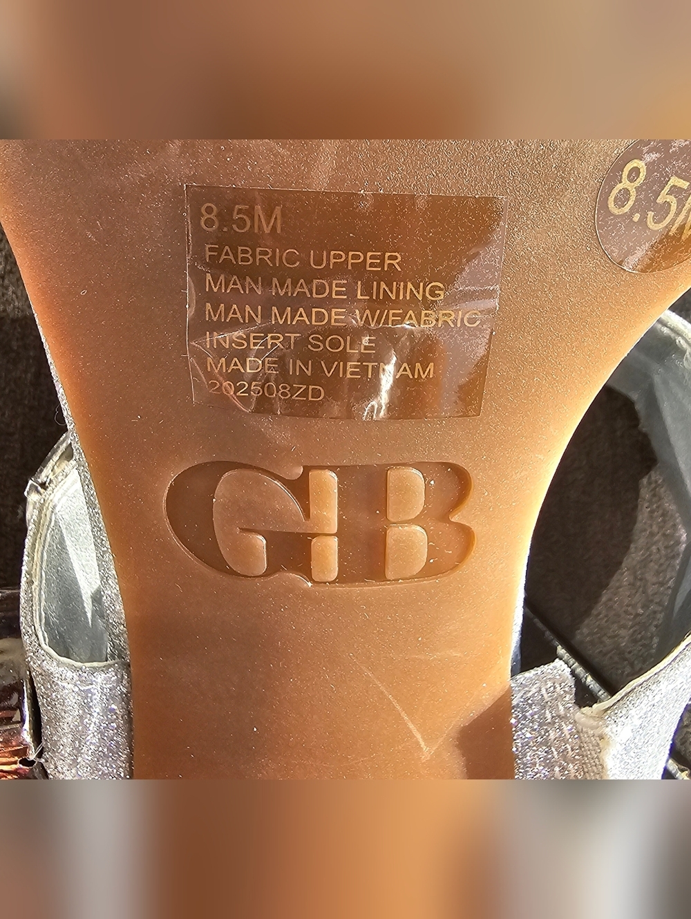 GB Silver Glitter Crystal/Rhinestone Embellished Heels Womens Sz 8, 8.5, & 9 - Picture 6 of 9